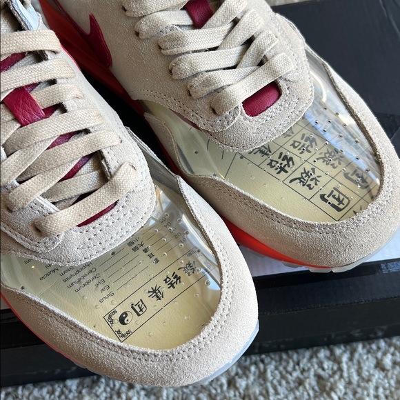 Nike x CLOT Air Max 1 Kiss of Death 2021 Tan Orange Sneakers - Picture 14 of 14